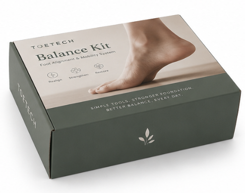 Toe-Bar Balance Kit angled view — medical-grade silicone hallux valgus corrector and bunion spacer kit