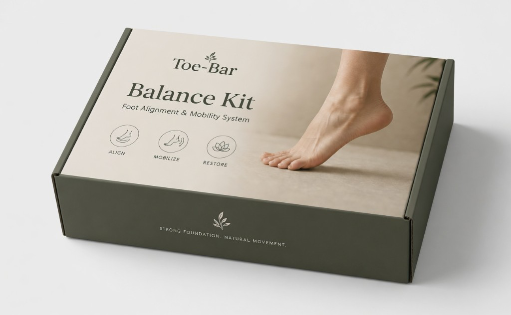 Toe-Bar Balance Kit bunion relief and toe alignment system box