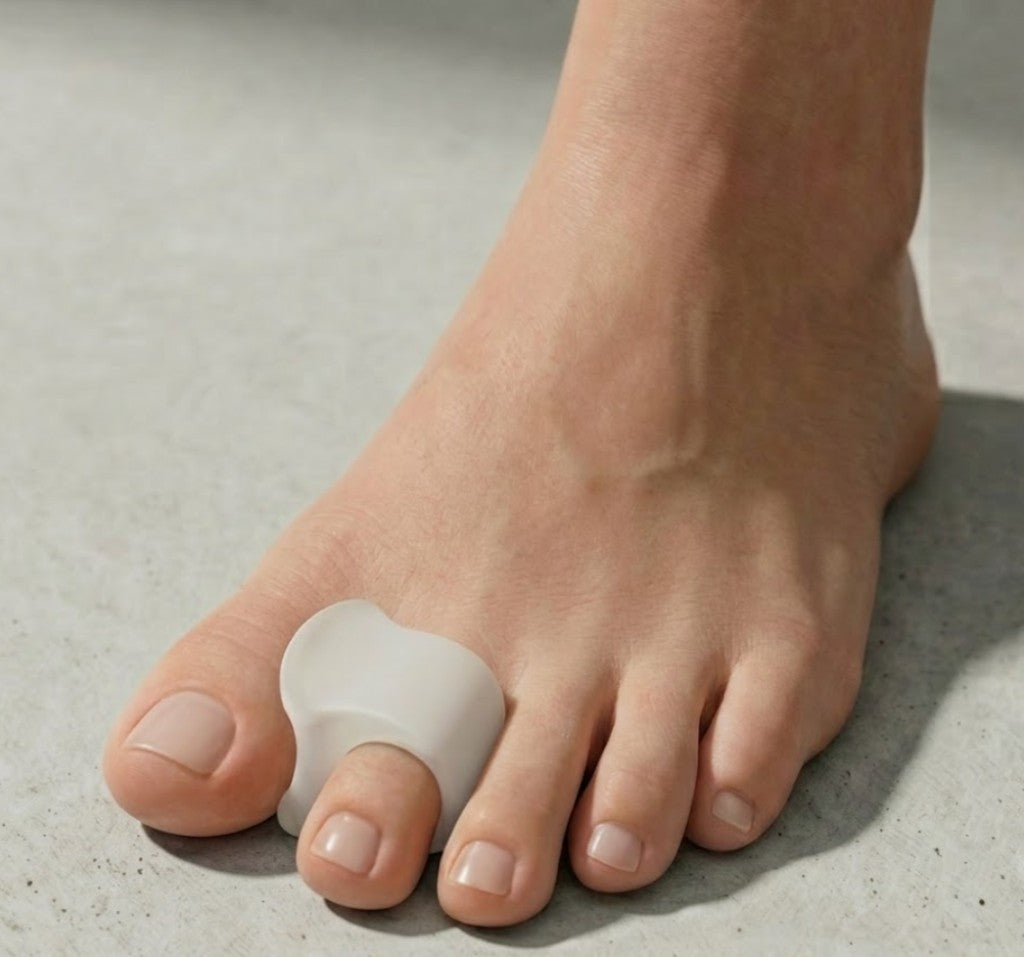 Medical-grade silicone hammer toe corrector for bent and curled toes
